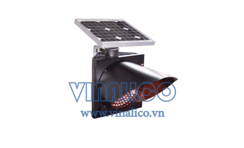 Đèn tín hiệu giao thông nháy vàng bằng năng lượng mặt trời (loại đơn)